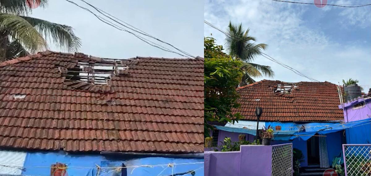 വിമാനം താഴ്ന്ന് പറന്നു; നെടുമ്പാശ്ശേരിയിൽ വീടിന്റെ മേൽക്കൂര തകർന്നു, ഒരാൾക്ക് പരിക്ക്